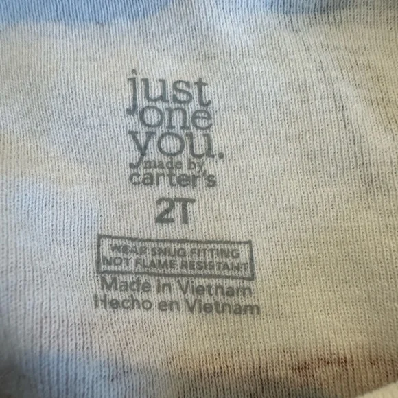 Carter's Just One You 2T Construction / Truck / Vehicle PJs - Picture 4 of 4